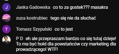 Komentarze dot. Jana Młynarskiego nie były zbyt pozytywne.