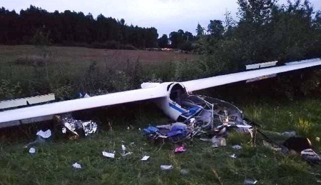 Katastrofa na Podkarpaciu. Szybowiec runął na ziemię tuż po starcie.