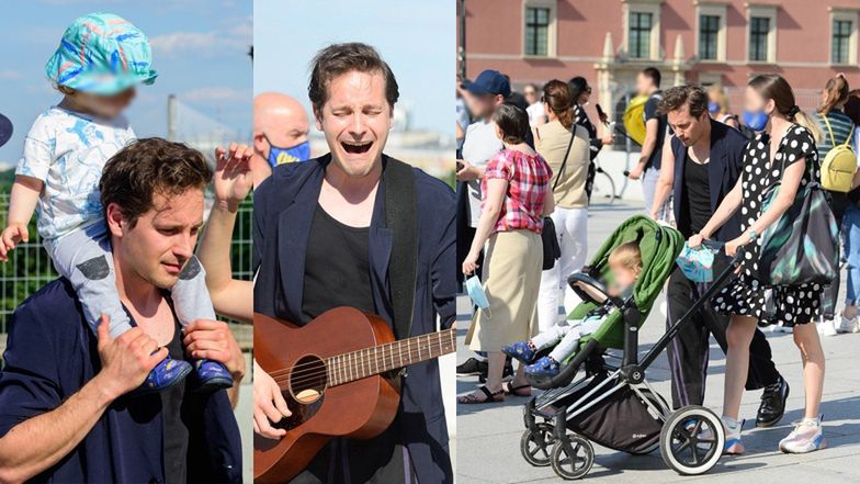 Opiekuńczy Krzysztof Zalewski zabrał rodzinę na protest artystów (ZDJĘCIA)