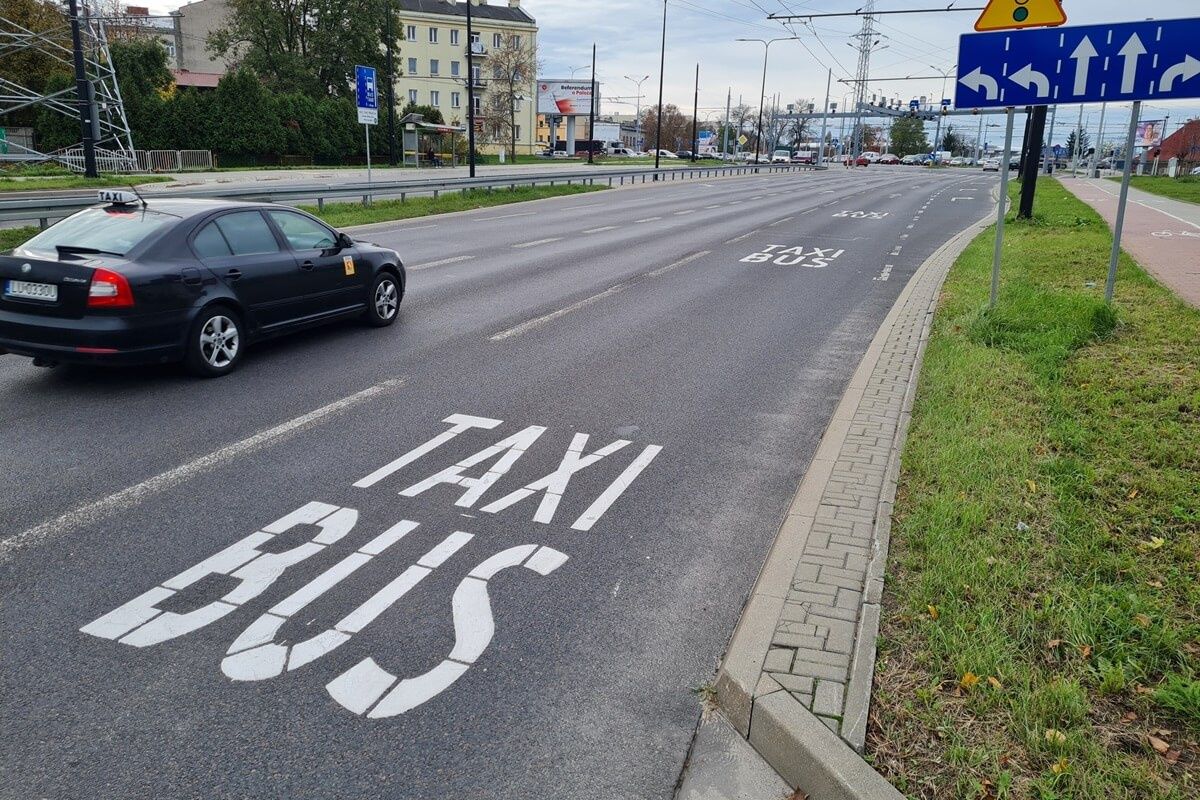 Przedłużony buspas na ul. Lubelskiego Lipca '80 w Lublinie