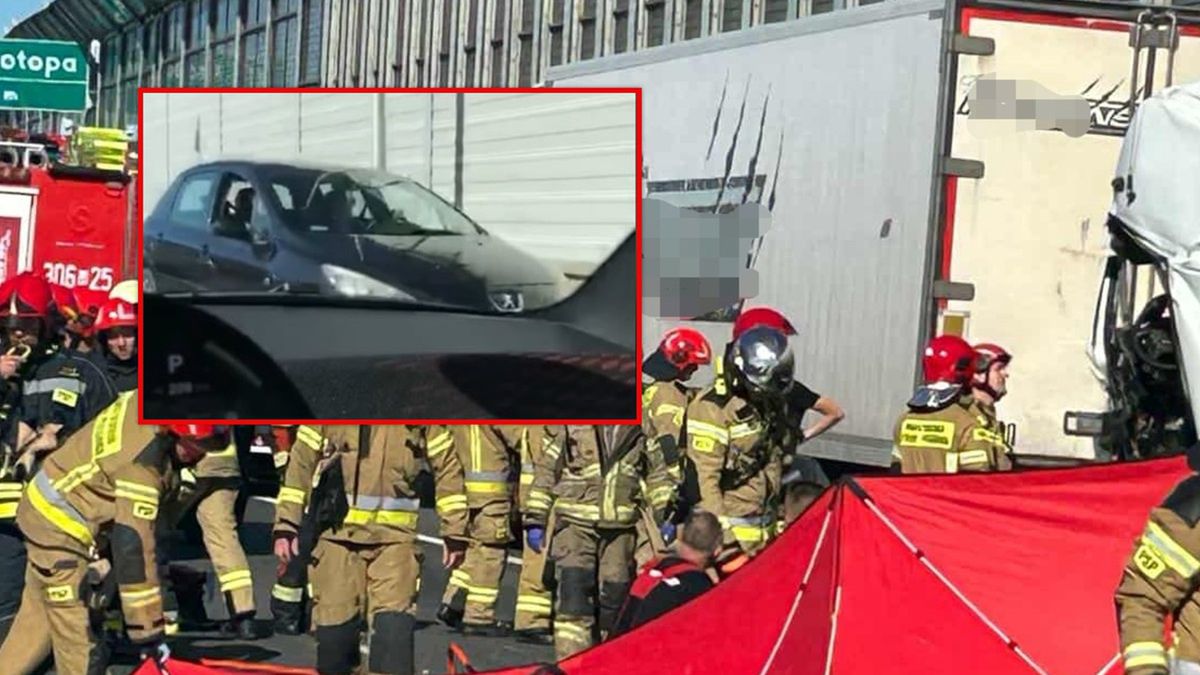 Wypadek na węźle Konotopa na S2.