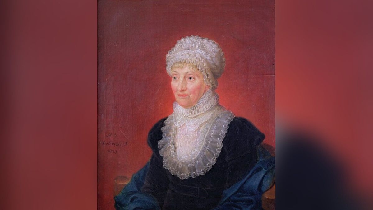 Caroline Herschel na portrecie Melchiora Gommara Tielemana z 1829 roku