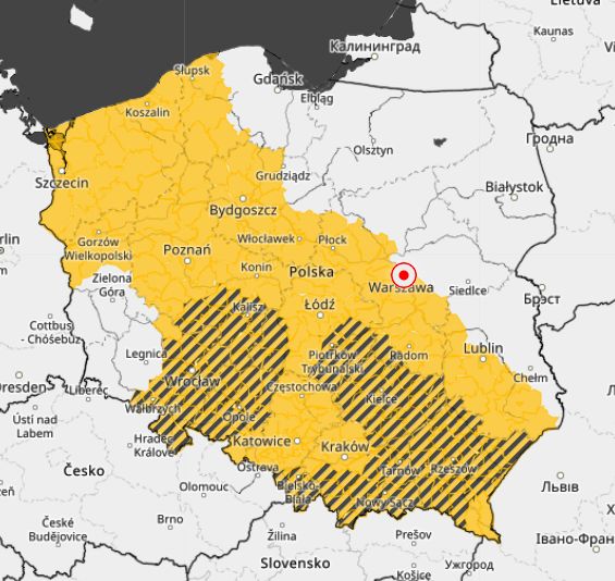 Alerty IMGW przed burzą obowiązują w 14 województwach