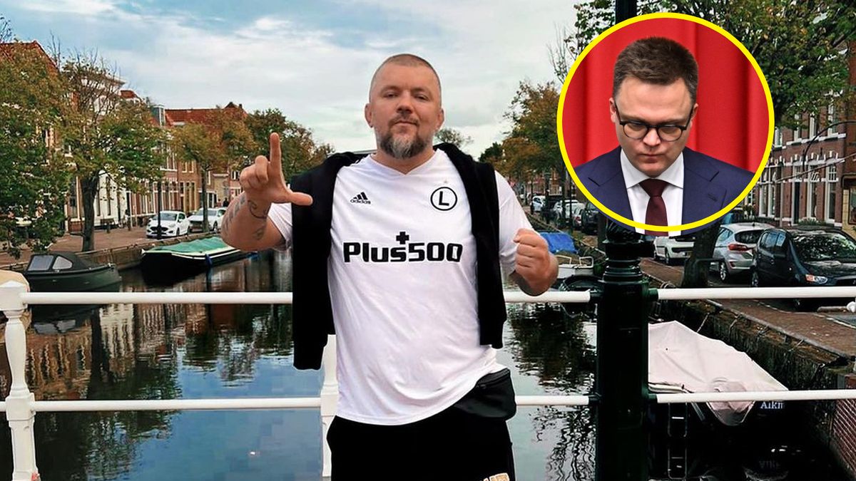 Na zdjęciu Łukasz "Juras" Jurkowski. W ramce Szymon Hołownia