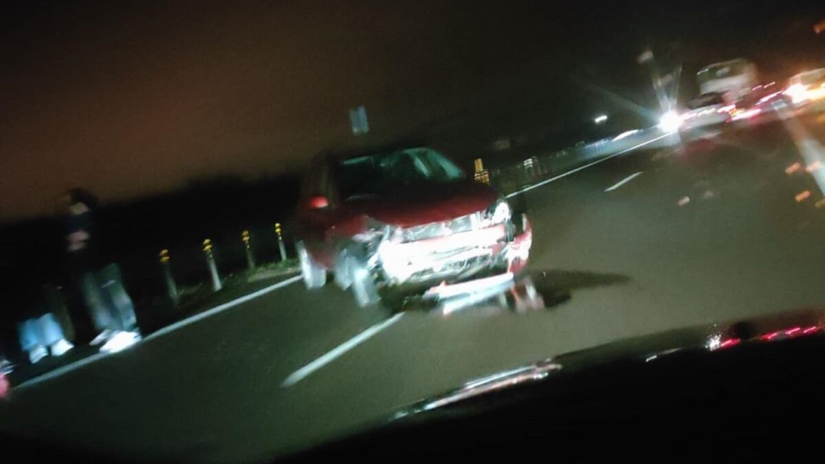 Samochód uderzył w bariery na S19, obwodnicy Lublina