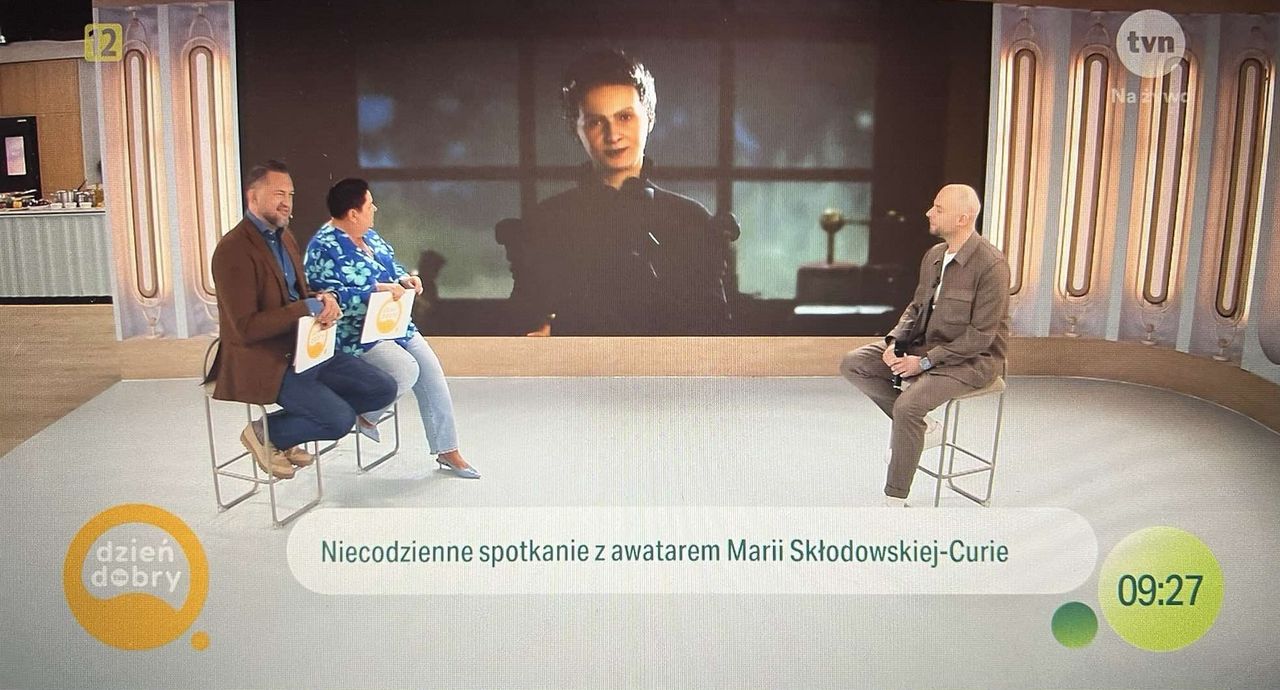 "Rozmowa" z Marią Skłodowską-Curie w programie "Dzień dobry TVN"