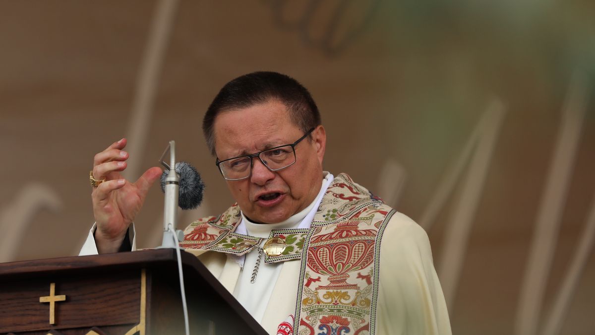 Grzegorz Rys, Metropolitan Archbishop of Krakow, participates in the Corpus Christi procession through the streets of Krakow, Poland, on June 4, 2026. The Solemnity of the Most Holy Body and Blood of Christ is celebrated on the Thursday after the Octave of Pentecost. During the procession, children traditionally spread flowers before the Eucharist, and the procession stops at four altars. (Photo by Klaudia Radecka/NurPhoto via Getty Images)