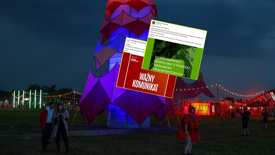 Festiwale muzyczne we Wrocławiu i Łodzi przerwane z powodu pogody