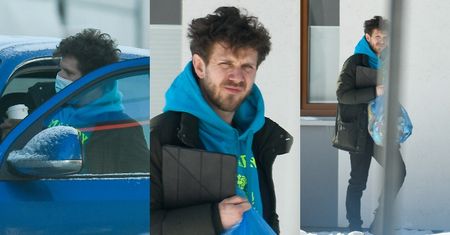 Dzielny Antek Królikowski wynosi śmieci Joannie Opoździe (ZDJĘCIA)