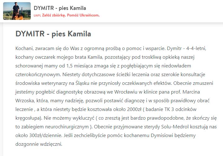Brat Kamila Durczoka zorganizował zbiórkę na leczenie dla psa dziennikarza 