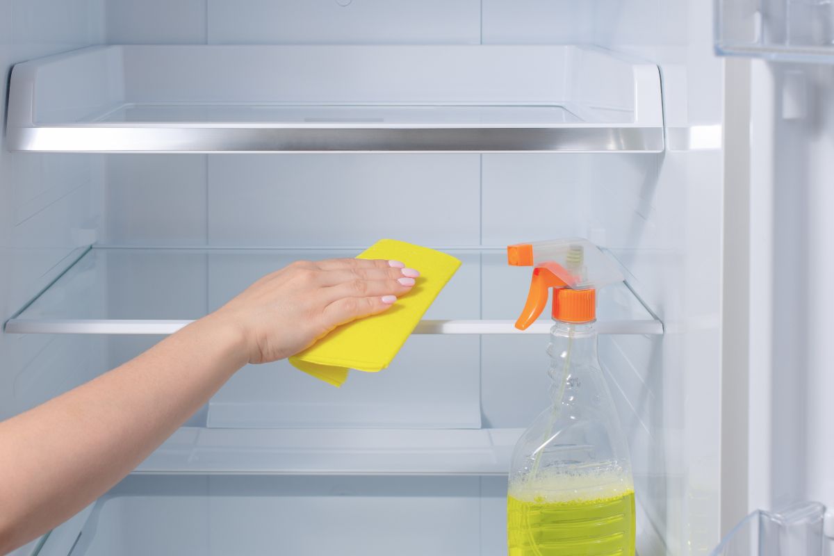 Zachowaj ostrożność przy myciu półek lodówki