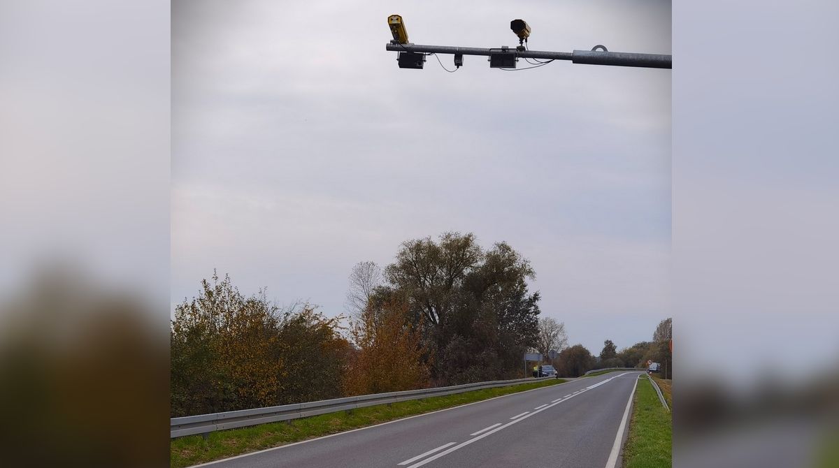 Odcinkowy pomiar prędkości na drodze wojewódzkiej nr 801.