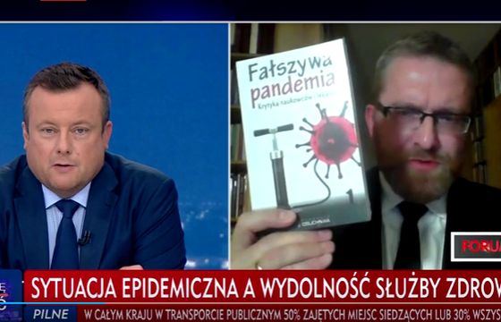 Grzegorz Braun zdjęty z wizji w „Forum” TVP Info za eksponowanie książki „Fałszywa pandemia”