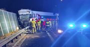 Wypadek na S8. Tir zderzył się z autobusem. Wielu rannych