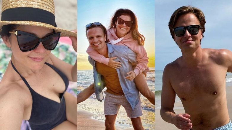 Katarzyna Cichopek i Marcin Hakiel chwalą się wyjazdem nad morze