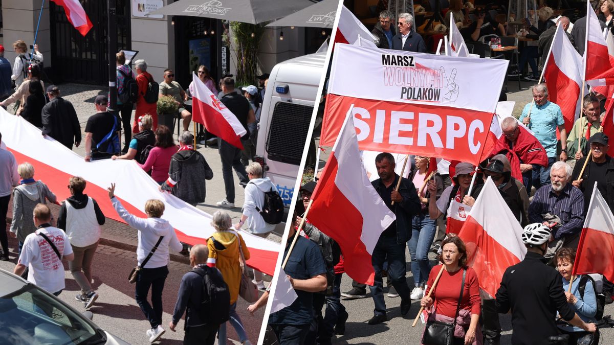 Dwa marsze w Warszawie