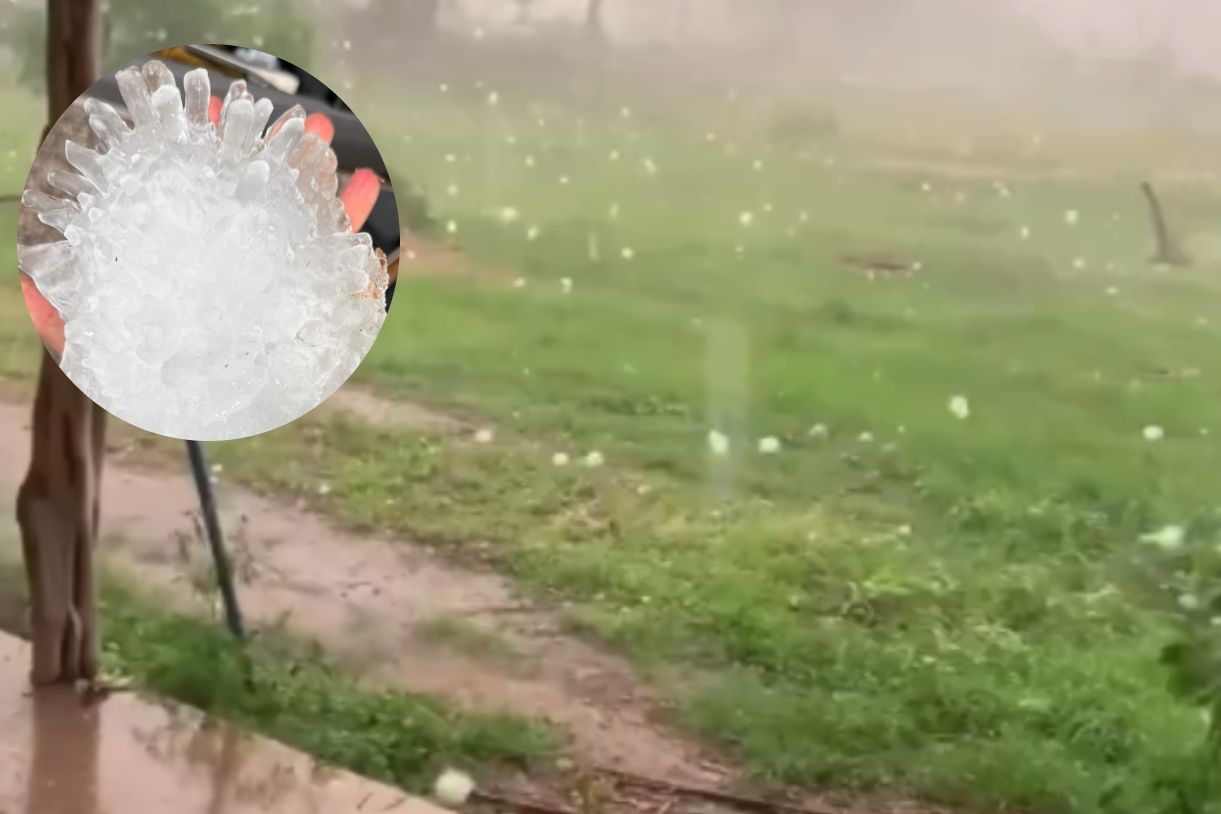 Hailstorm in Texas. A record-sized hailstone reached the size of a ripe pineapple.