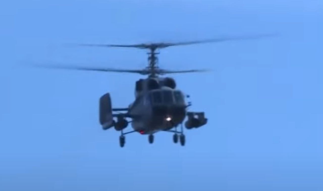 Armed Ka-29 helicopter and Sergei Kotov ship sunk near Kerch Strait