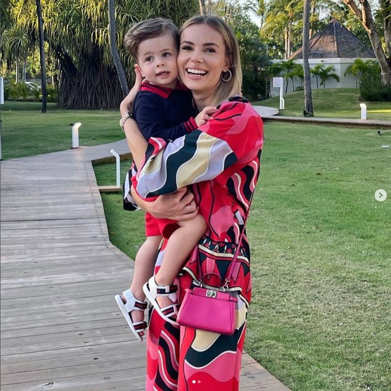 Izabela Janachowska z synem