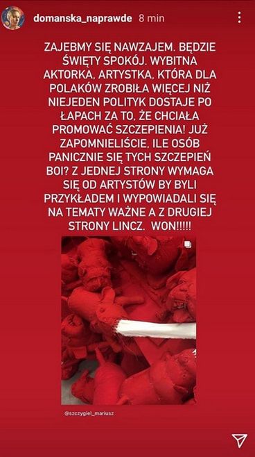 Aleksandra Domańska w mocnych słowach broni Krystyny Jandy