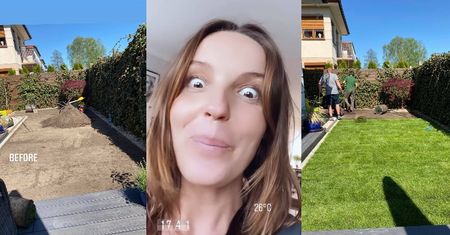 Podekscytowana Agnieszka Włodarczyk prezentuje zagospodarowany ogródek: "Wstępnie OGARNIĘTE" (ZDJĘCIA)