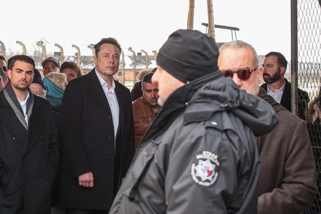 KRAKOW, POLAND - JANUARY 22: Elon Musk, CEO of X (formerly known as Twitter) attends the symposium on anti-Semitism in Krakow, Poland on January 22, 2024. (Photo by Stringer/Anadolu via Getty Images)