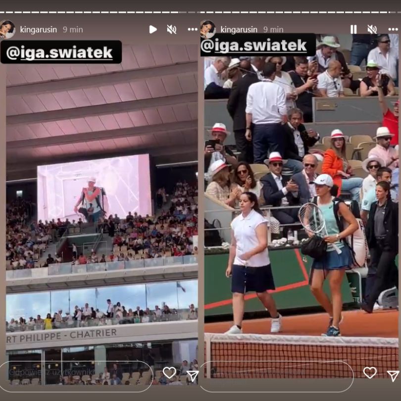 Kasia Tusk i Kinga Rusin wspierają Igę Świątek podczas finału Roland Garros