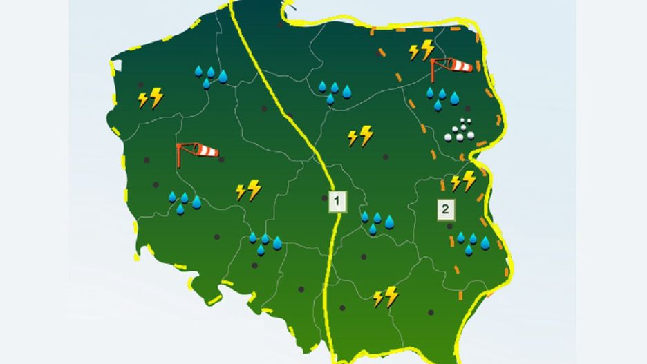 IMGW ostrzega przed burzami w całym kraju