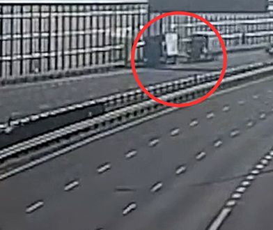 Groźny wypadek ciężarówek. Kamery na obwodnicy Lublina wszystko nagrały