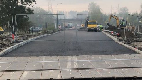 Ul. Ostrogórską na razie nie dojedziemy z Sosnowca do Mysłowic.