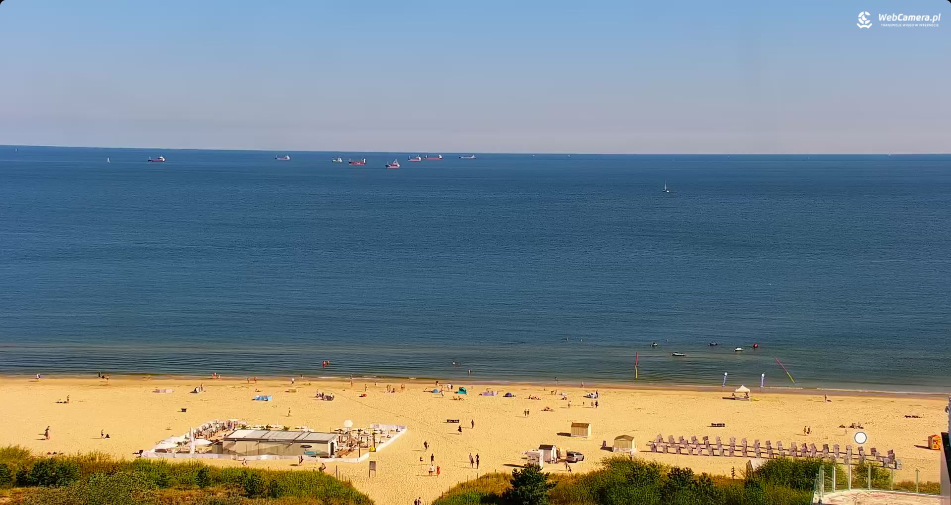 Sytuacja na plaży w Świnoujściu w niedzielę o 9:20