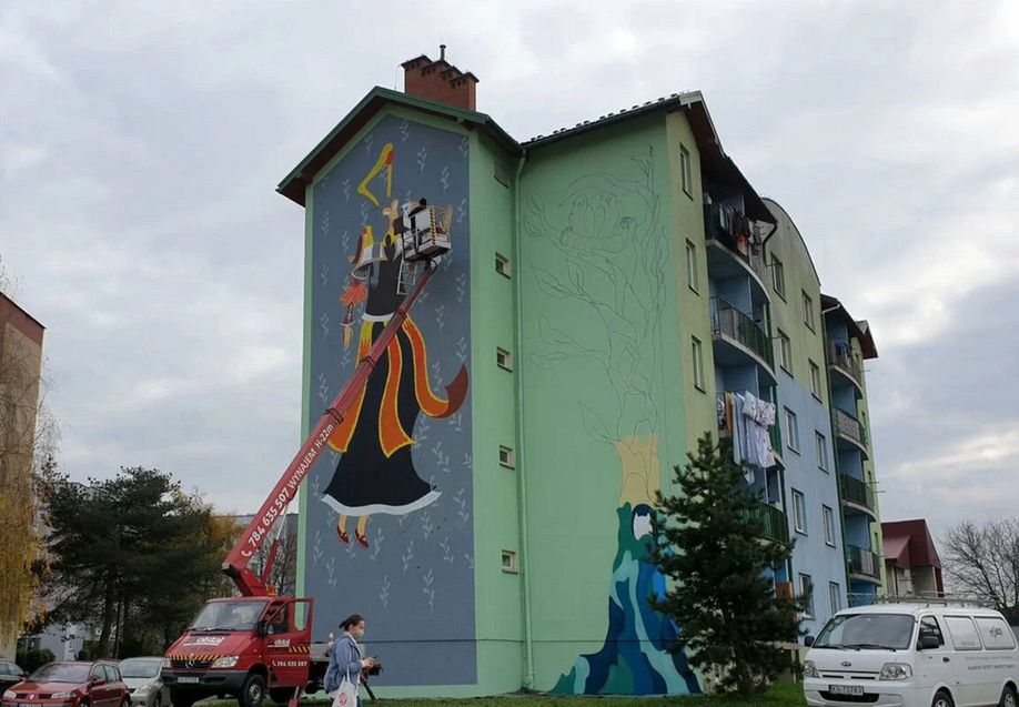 Nowy Sącz. W mieście powstały nowe murale. Ten można oglądać przy ul. Batalionów Chłopskich