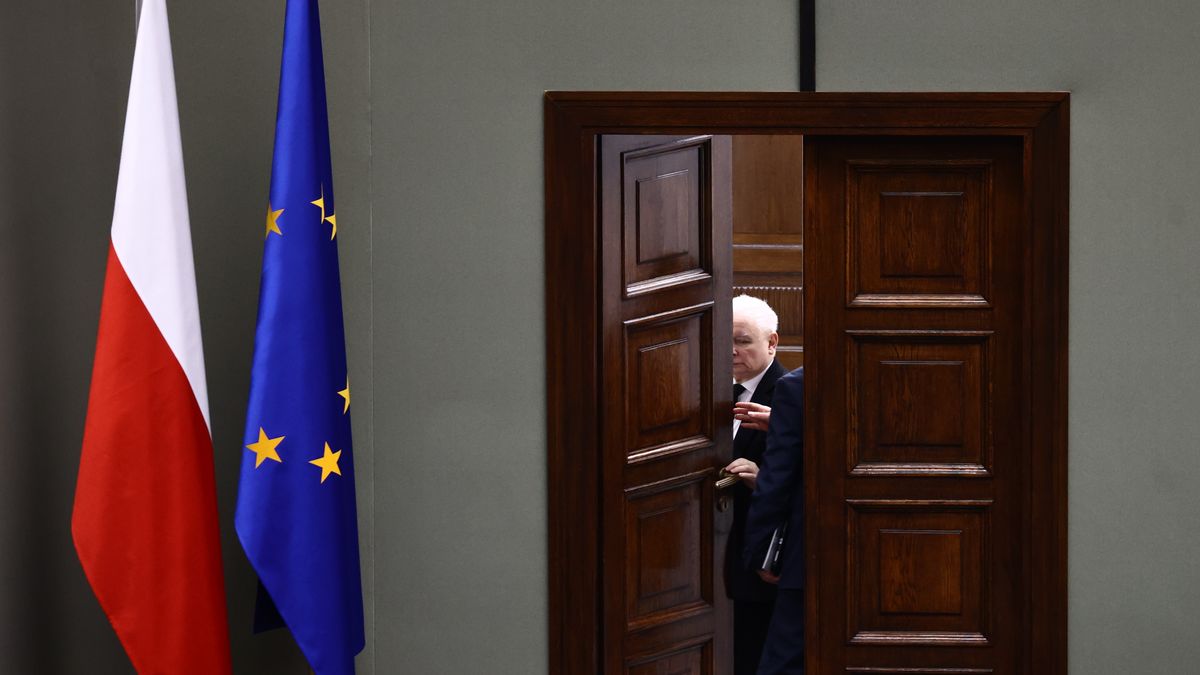 WARSAW, POLAND - DECEMBER 11: Law and Justice party leader Jaroslaw Kaczynski during the Parliament session in Warsaw, Poland on December 11, 2023. Polish President Andrzej Duda entrusted the formation of the government to the current Prime Minister Mateusz Morawiecki but his motion for a vote of confidence is expected to be rejected due to the lack of a majority. The majority of Parliament is planning to vote for Donald Tusk as the new Prime Minister later today. (Photo by Jakub Porzycki/Anadolu via Getty Images)