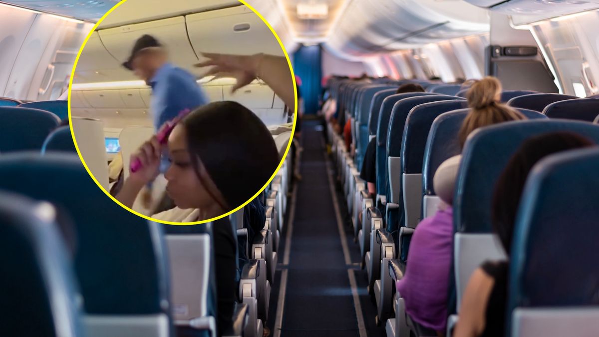Pasażerka została skrytykowana za czesanie włosów w samolocie