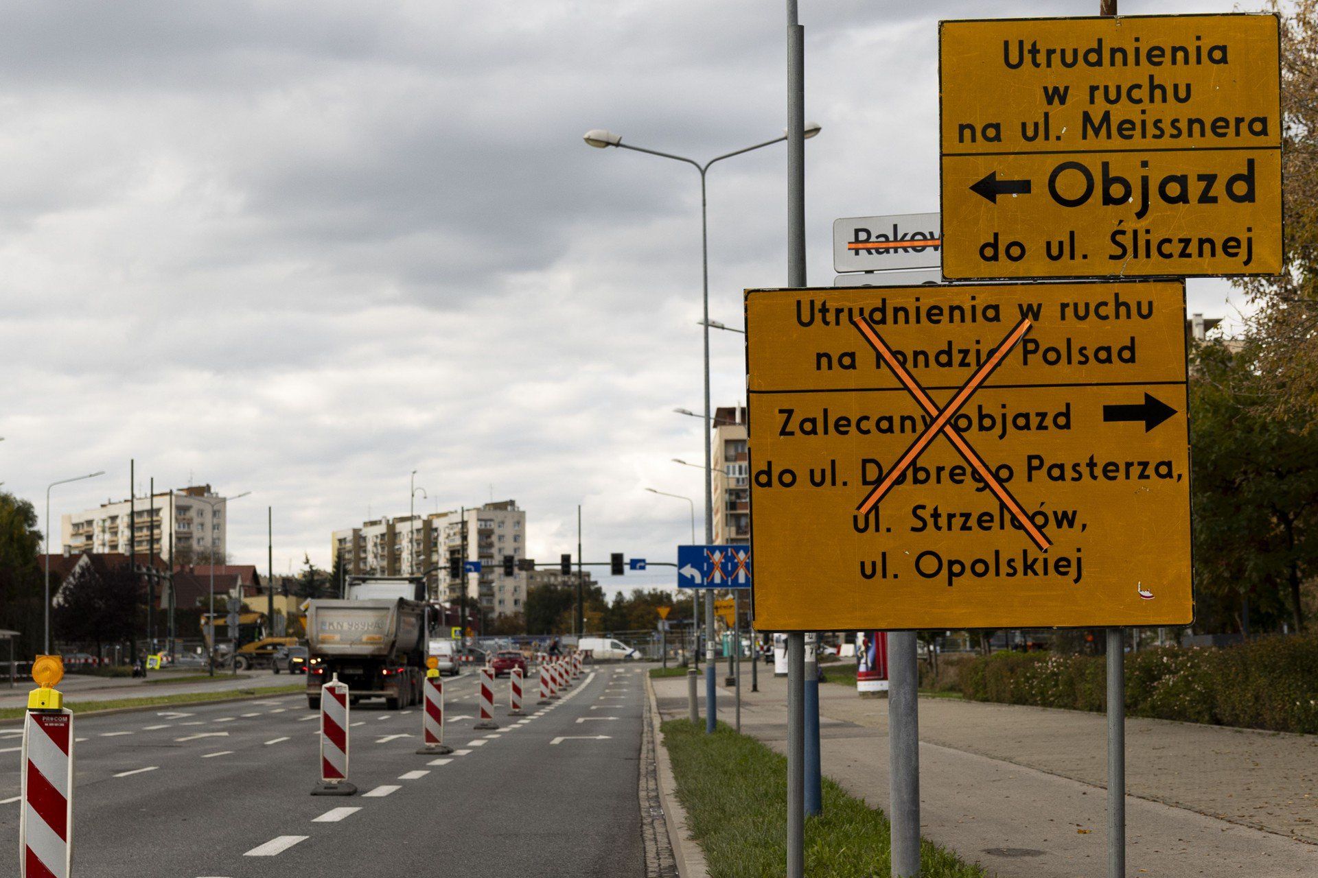 Utrudnienia na ulicy Lema w Krakowie