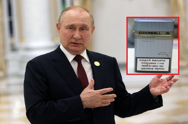 Ostrzeżenie na paczce papierosów. "Nie zobaczysz, jak zdechnie Putin"