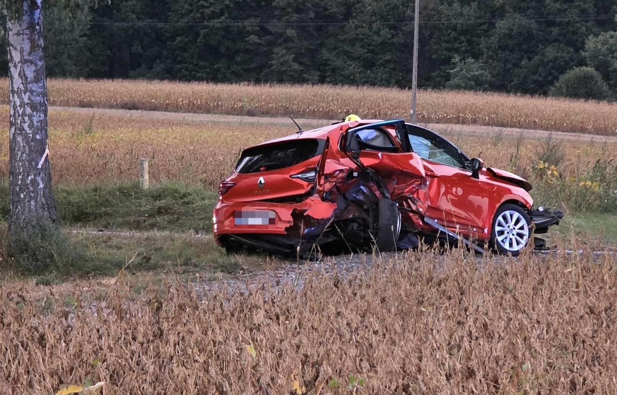 Kraśnik: Dwie osoby ranne po zderzeniu trzech pojazdów