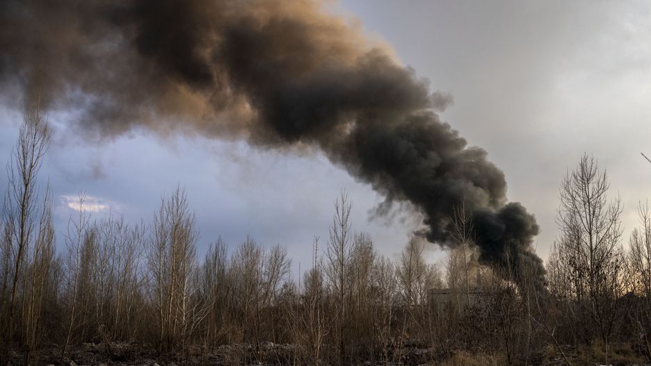 Rosyjski skład amunicji został ostrzelany z powietrza