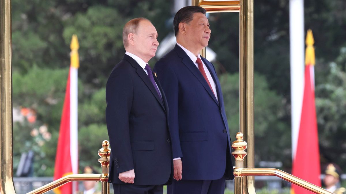Prezydent Rosji Władimir Putin oraz prezydent Chin Xi Jinping