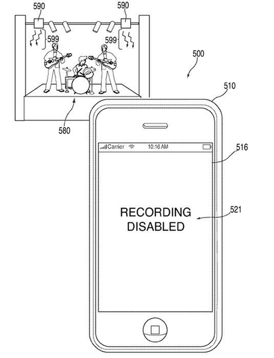 Nowy patent Apple blokuje urządzenia rejestrujące 2
