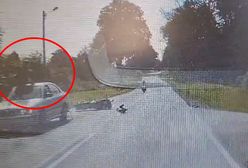 Wjechał w tył auta i przeleciał nad dachem. Wypadek motocyklisty w Lubelskiem