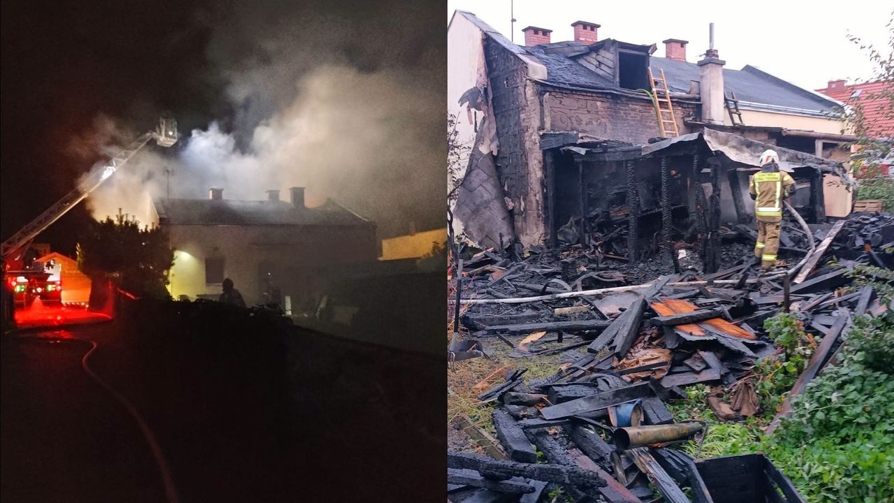 Pożar przy ulicy Leśnej we Włocławku. Strażacy ruszyli do akcji nad ranem