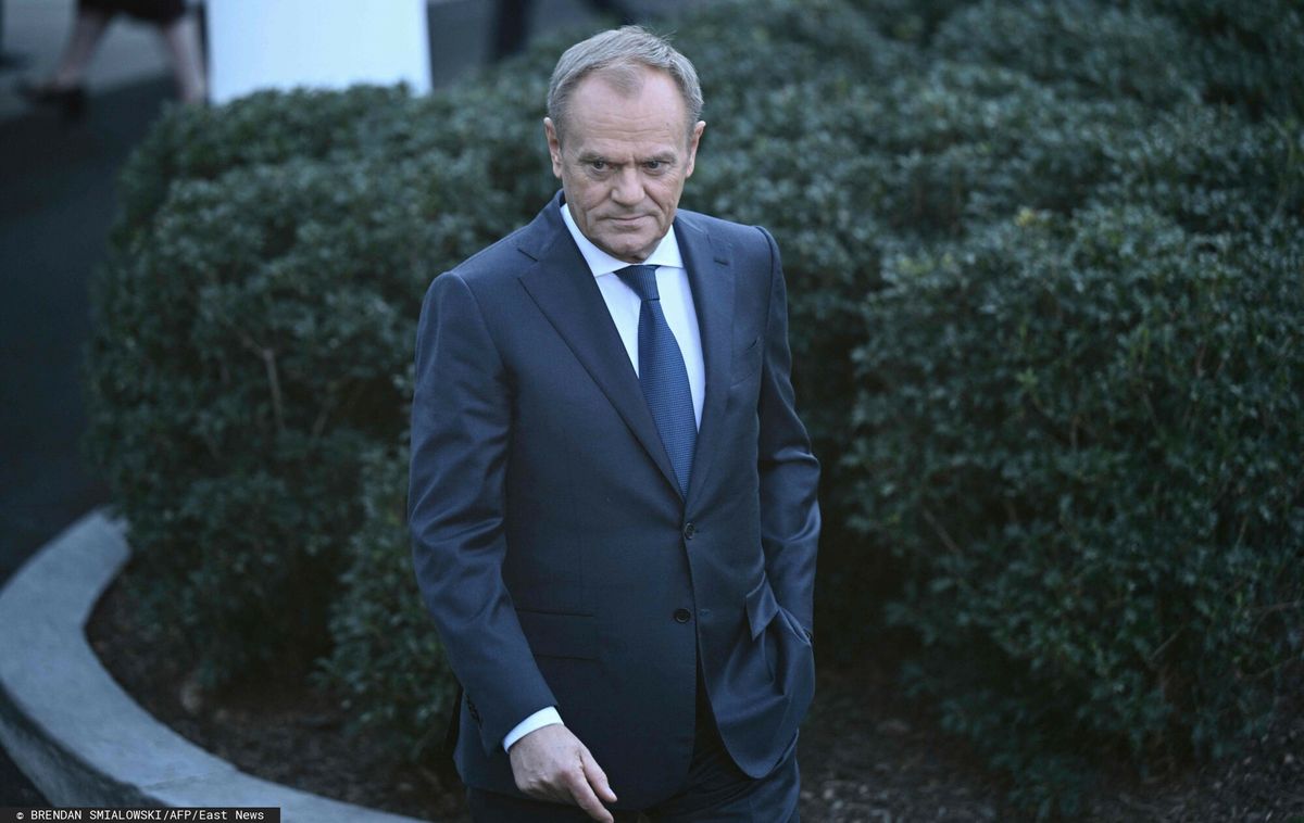 Premier Donald Tusk po spotkaniu z prezydentem USA Joe Bidenem w Białym Domu 