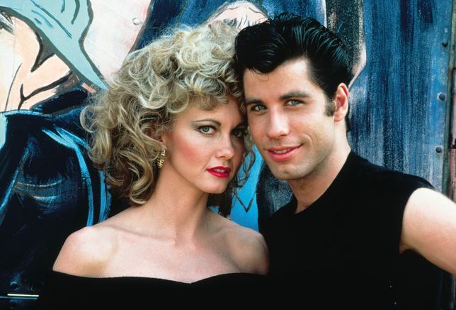 Olivia Newton-John i John Travolta w filmie "Grease"