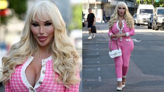 WYDEKOLTOWANA Jessica Alves z dumą prezentuje swoje wdzięki w drodze do salonu fryzjerskiego