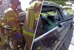 Mężczyzna uwięziony w rozgrzanym aucie. Krzyk usłyszeli przechodnie