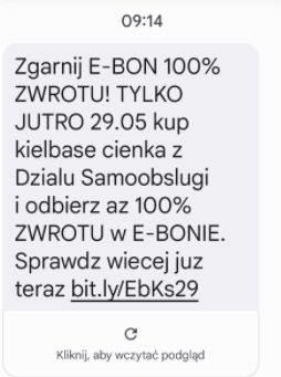 Auchna rozsyła SMS-y do Polaków