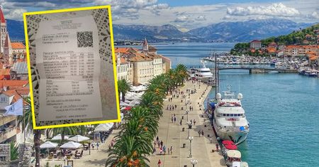 Obiad dla siedmiu osób w Chorwacji. Sami spójrzcie na paragon