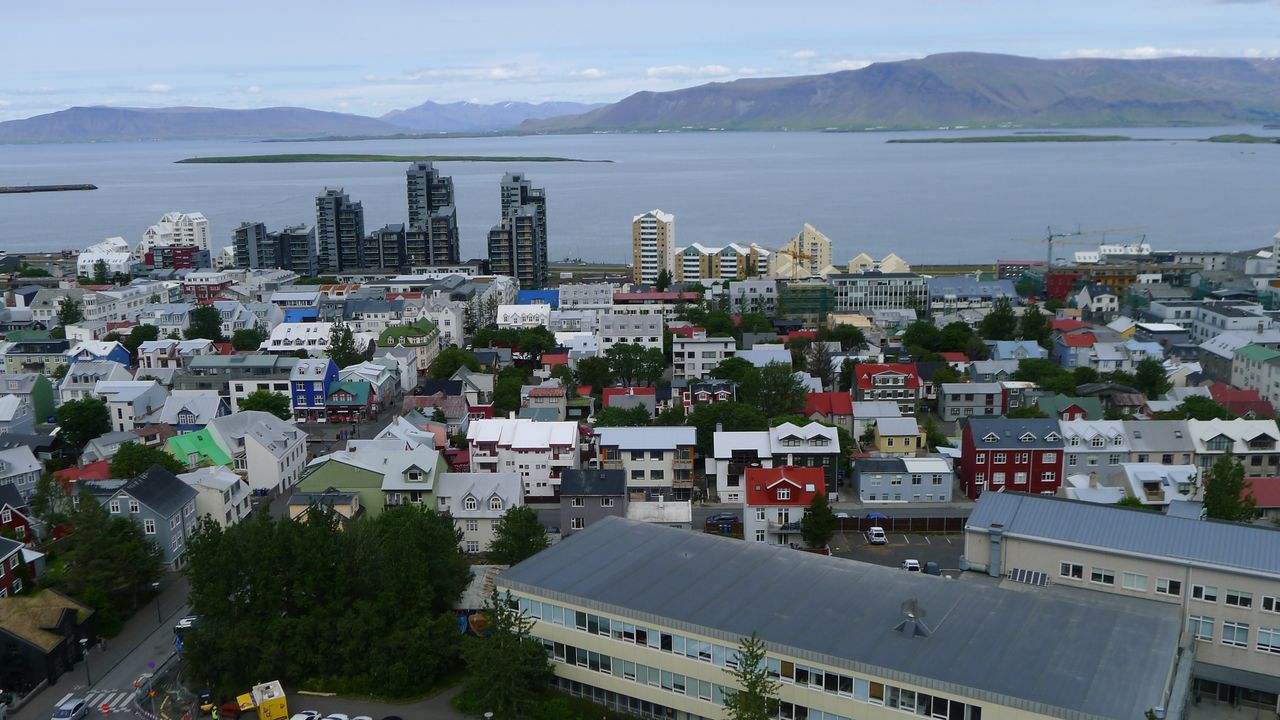Reykjavik, widok na zatokę Faxa - zdjęcie autorstwa Aleksandry Kozłowskiej