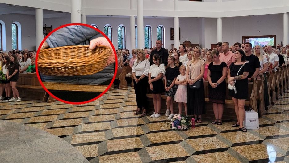 Tłumy żegnały ks. Przemysława. Na tacę wrzucali grosze